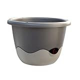 Plastia Blumenampel, Dunkel und Hell Anthrazit, 25 x 25 x 17 cm,...