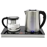 2,5 L Glas Wasserkocher mit 1L Teezubereiter, 1500 Watt, elektrische...