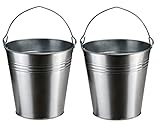 2X Stahleimer verzinkt 10 Liter | Metalleimer | Zinkeimer | Blecheimer |...