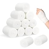 12 Rollen Mullbinden Fixierbinden，Gewebte...