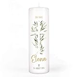 Striefchen® Personalisierte Stumpenkerze zur Taufe, Kommunion oder...