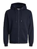 JACK & JONES Male Kapuzenpullover mit Reißverschluss Einfarbig...