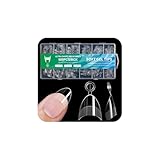 TTPSRY 600 Stück Transparente Nagelspitzen Ultra-Kurz Kein Feilen...