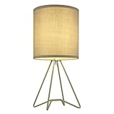 GLOBO Nachttischlampe grün Beistelllampe Tischleuchte Textilschirm...