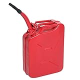 LEADZM Benzinkanister 20 Liter Stahlblech Kraftstoffkanister mit Ausgießer...