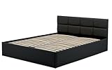 Mebligo - Polsterbett Kunstleder 180x200 mit Bettkasten, Bettgestell,...