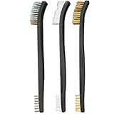 3 x Mini-Drahtbürsten-Set, Haushaltsmessing, Nylon, Stahl, Reinigungs- und...