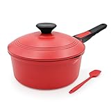 Bobikuke 2,5 Liter Stielkasserolle Antihaft mit Aluminium Deckel,...