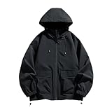 Disimlarl Herbst Oversize Reißverschluss Jacke Herren Baggy Mantel...