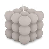 pajoma® Bubble Kerze, Grau | Candle aus 20% Soy Wax + 80% Paraffin |...