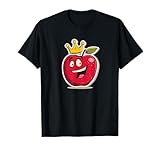 Cooles Apfel-Grafik-Kostüm mit lustiger Königskrone T-Shirt