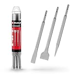 Original Einhell 3-tlg. SDS Plus Meißel-Set, 250 mm (mit Spitzmeißel, 20...