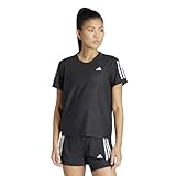adidas Damen Own The Run Base Tee T-Shirt, Black/Reflective, M