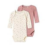 NAME IT Baby - Mädchen Nbfbody 2p Ls Buttercream Hearts Noos, Buttercream,...