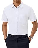 J.VER Herren Hemd Kurzarm Businesshemd Shirt Knitterfrei Weiß Formales...
