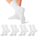 Kunoli 4 Paar Pilates Yoga Rutschfeste Stoppersocken Grip Socken, Weiß...
