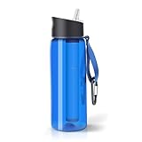 650 Camping Überleben Notfall Wasser Filter Filtration Flasche Sport...