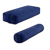 TOPROUD Yoga-Bolster-Kissen-Set, Rechteckiges Und Rundes Yoga-Kissen Mit...