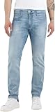 Replay Herren Jeans Anbass Slim-Fit mit Comfort Stretch, Light Blue 010...