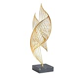 HOMSFOU Gold Geometrische Muschel Abstrakte Statue Design Skulpturen...