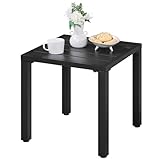 Yaheetech Beistelltisch Garten Outdoor-Tisch aus Metall Quadratischer...