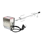 BBQ-Toro Grillspieß Set 90 cm, 220V - 240V Edelstahl Motor, 2X...