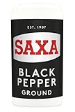 SAXA Mini-Pfeffertopf für den Tisch, 12 x 25 g, Schwarz