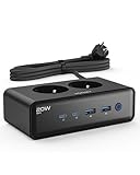 VOOMY Mehrfachsteckdose mit USB (20W), Steckdosenwürfel 4000W,...