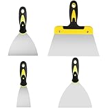 4 Stücke Spachtel Set, Flächenspachtel Trockenbau Werkzeug, Edelstahl...