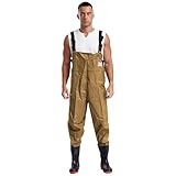 renvena Wathose Herren Atmungsaktiv Wasserdicht Anglerhose mit Stiefel...