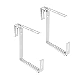 Xclou Blumenkastenhalterung ohne Bohren - Balkonkastenhalter in Weiß Haken...