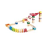 Hape Erlebnis Murmelbahn mit Domino, Kugelbahn aus Holz,...