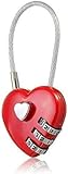 Mini-Herzschloss, rotes Herz-Vorhängeschloss, Mini-Code-Schloss,...