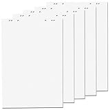5x Flipchartblöcke, Weiss Blanco, je Block 20 Blatt 69x99 cm, 6 fach...