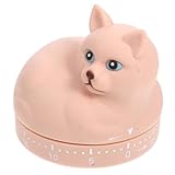UTHCLO Mechanischer Küchentimer Cartoon Katze Form Lautloser Countdown...