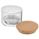 MAGICLULU Glas nagel waschbecher mit Edelstahlfilter Dicker Kristallbecher...