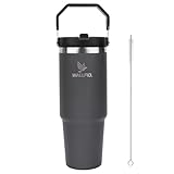 WALLFID 30oz Tumbler Geschirrspüler Safe, Flip Stroh Wasserflasche mit...