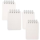 Cabilock 4 Stück Teiliges mit Ringbindung Kariert Liniert Blanko und...