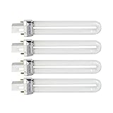 EXCEART 4Pcs 9W Lampen 365NM U- Förmige Lampe Birne Rohr UV Lampe Licht...