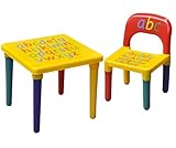 Movehii ABC Alphabet-Kunststoff-Tisch- und Stuhl-Set, lebendige, langlebige...