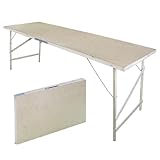FIXKRAFT Holz Klapptisch Camping Tisch Faltbar 178cm Lang...