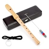 KQDRAVINE Blockflöte Holz Blockflöte, C-Sopran Flöte aus Ahorn mit...