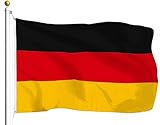 Deutschland Flagge 90x150cm - Wetterbeständige Fahne mit Messingösen,...