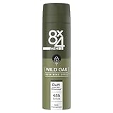 8X4 Men Wild Oak Deospray, Deodorant für Männer mit maskulin-holzigem...