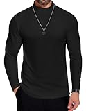 COOFANDY Rollkragenpullover Herren Langarmshirt Rollkragenshirt Herrenrolli...