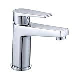Florenta Wasserhahn Bad Messing Einhebel-Waschtischarmatur mit 50cm...