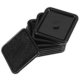 UKCOCO 8 Stück Möbelgleiter Quadratisch aus Aluminium mit Filz...