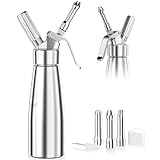 Newaner 500ml sahnespender, Sahnesyphon Aluminium mit 3 Edelstahl...