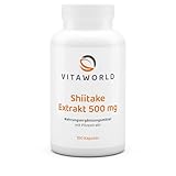 Vita World Shiitake Extract 500mg 100 capsules Apothecary Manufacture Vegan