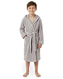 LAYNENBURG Premium Bademantel Kinder & Teenager mit Kapuze - 100% Baumwolle...